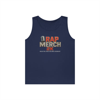 Rap Merch Unisex Heavy Cotton Tank Top | Comfortable Music Apparel, Gift for Rap Fans, Casual Wear, Summer Top, Concert Outfit