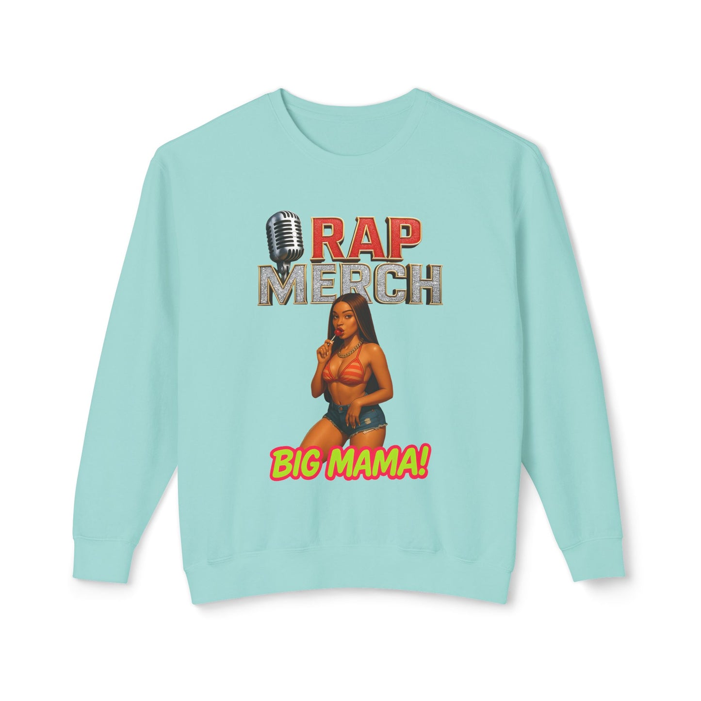 Rap Merch Unisex Lightweight Crewneck Sweatshirt - Big Mama! Perfect for Streetwear Lovers, Music Fans, Gift for Hip Hop Enthusiasts, [...]