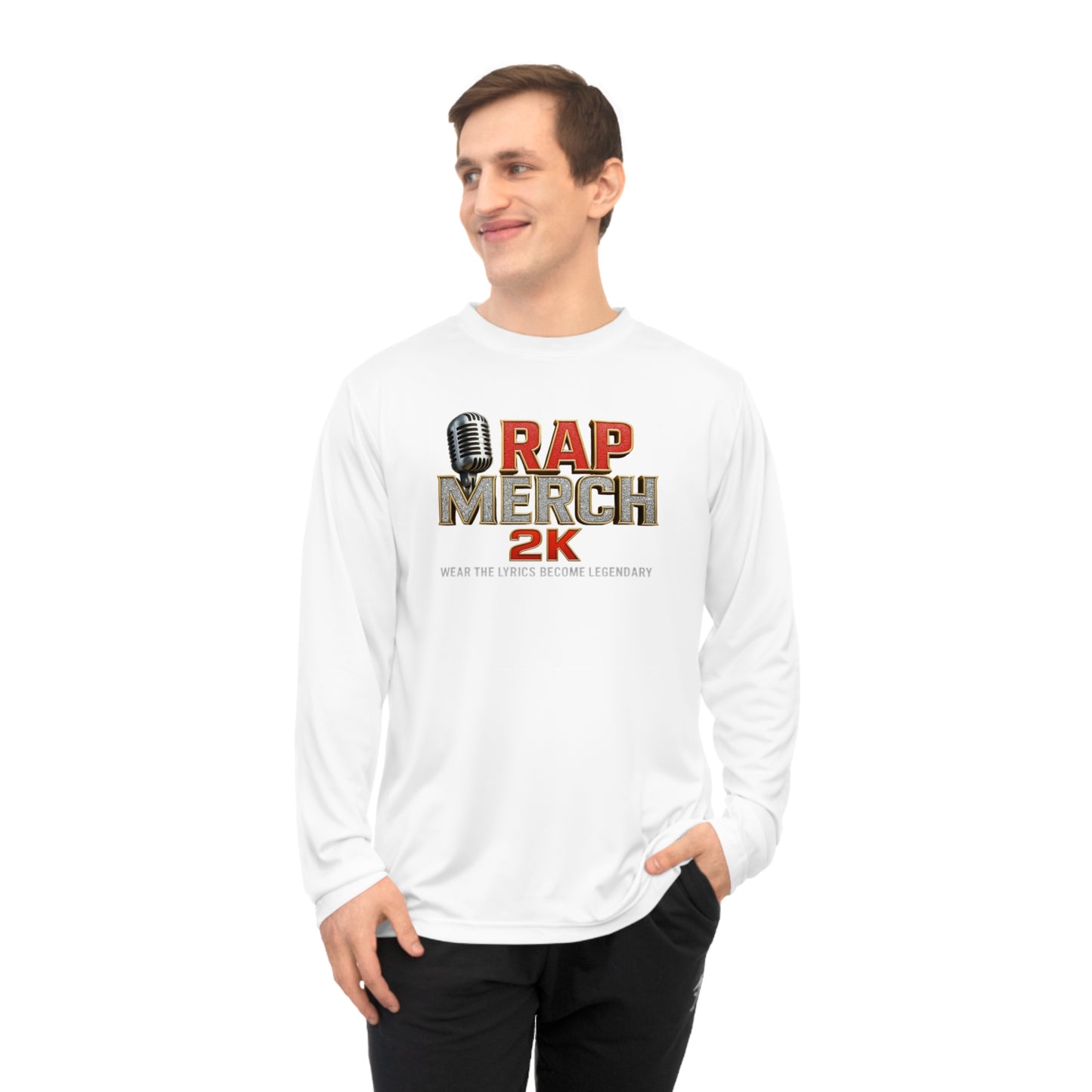 Rap Merch Unisex Performance Long Sleeve Shirt, Music Lover Gift, Concert Outfit, Rap Merchandise, Casual Sportswear, Gift for Him/Her