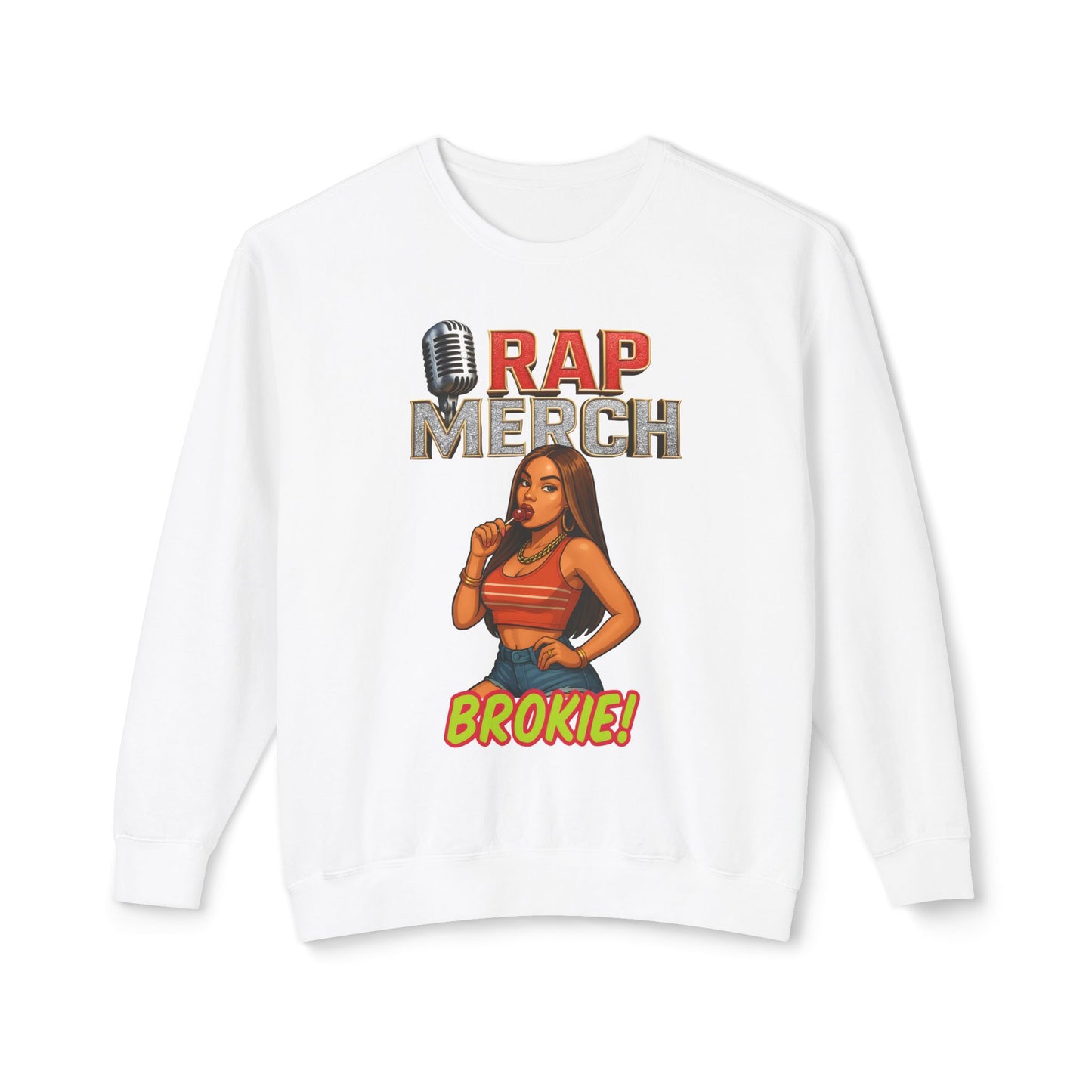 Rap Merch Unisex Crewneck Sweatshirt - Cool Hip-Hop Style, Perfect Gift for Music Lovers, Casual Streetwear, Birthday and Concert Attire
