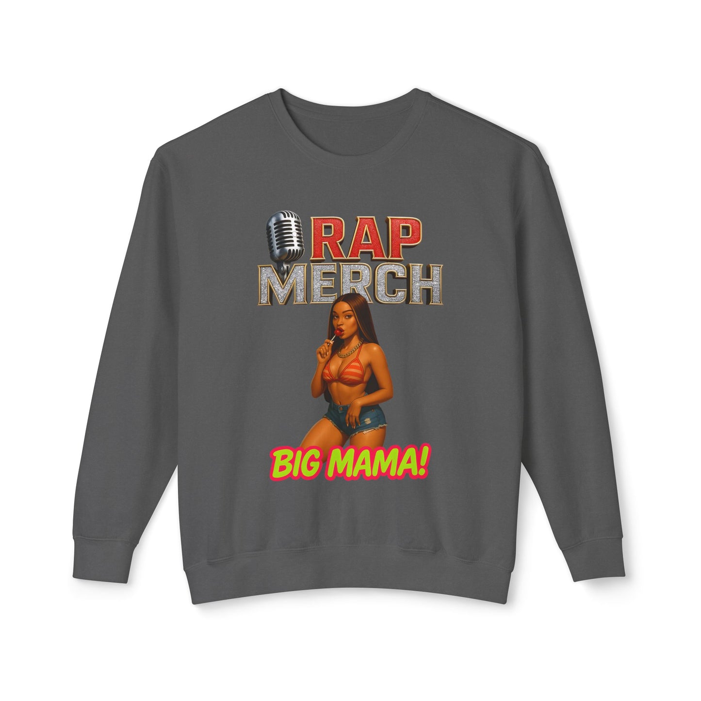Rap Merch Unisex Lightweight Crewneck Sweatshirt - Big Mama! Perfect for Streetwear Lovers, Music Fans, Gift for Hip Hop Enthusiasts, [...]