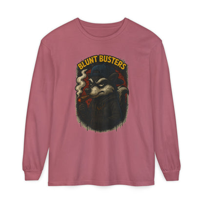 Retro Cartoon Long Sleeve T-Shirt for Casual Wear, Hipster Gift, Streetwear Style, Unisex Fashion, Graphic Tees, Blunt Busters Design