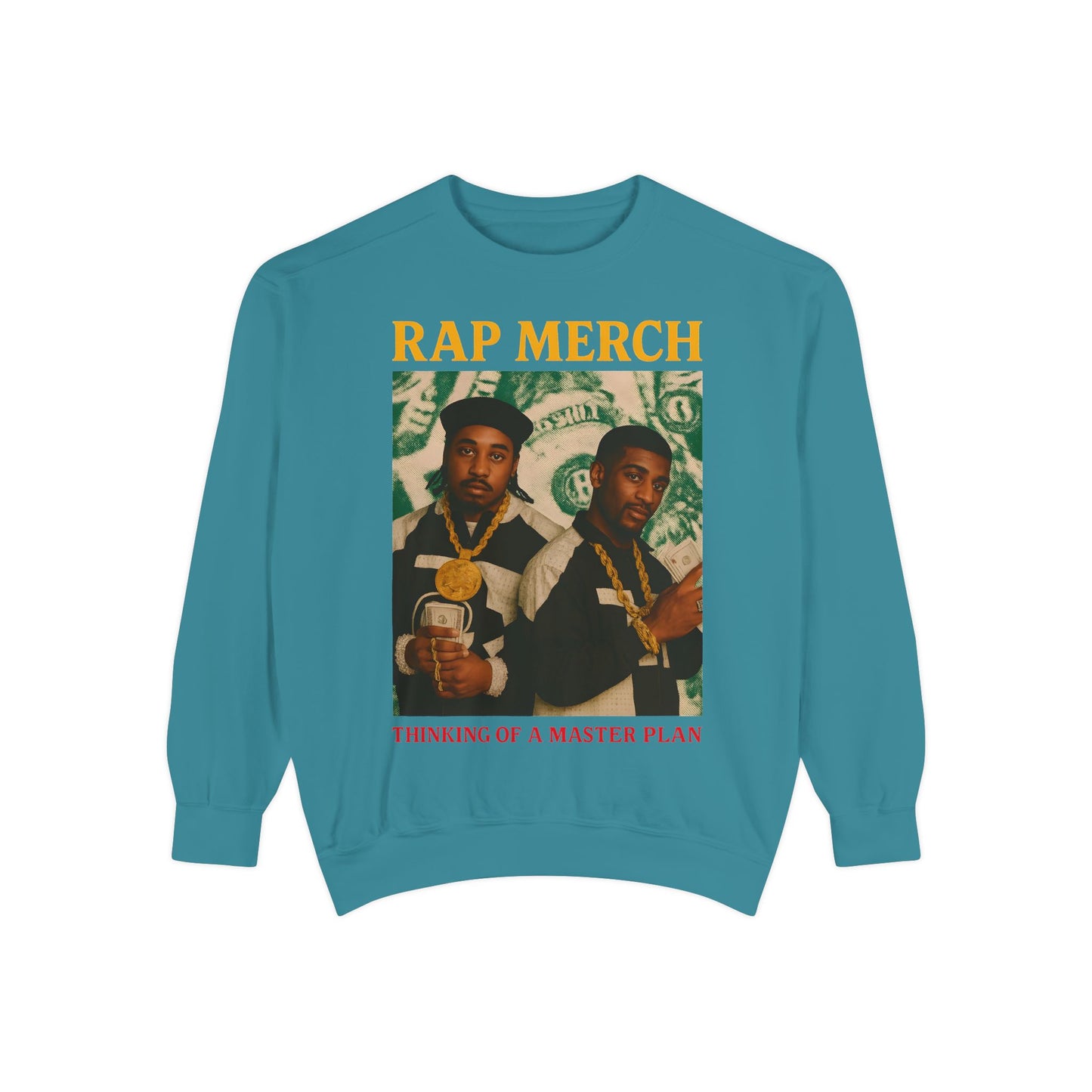 Rap Merch Unisex Garment-Dyed Sweatshirt, Cool Streetwear, Gift for Hip-Hop Fans, Casual Wear, Music Lover's Apparel