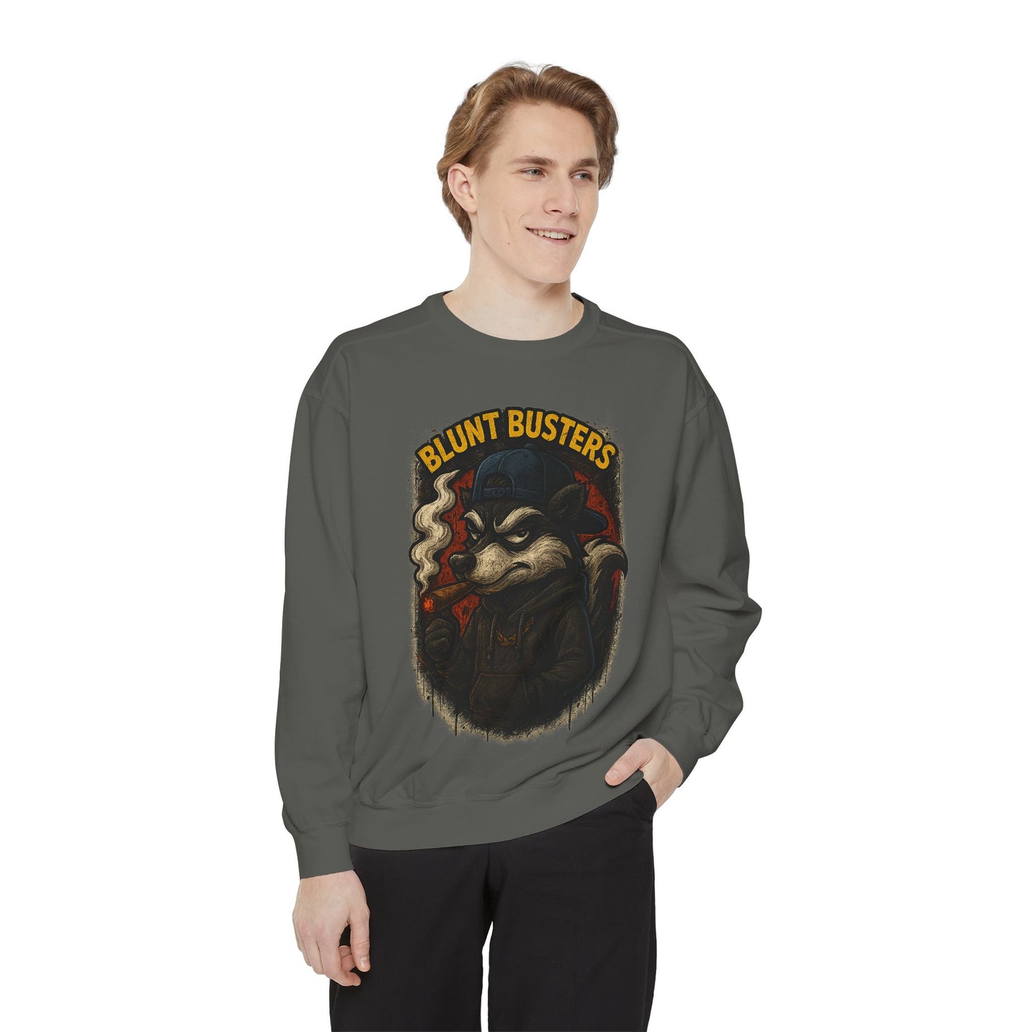 Blunt Busters Unisex Garment-Dyed Sweatshirt - Cozy, Unique Graphic Sweatshirt for Casual Style, Perfect for Gifts, Streetwear, Fall [...]