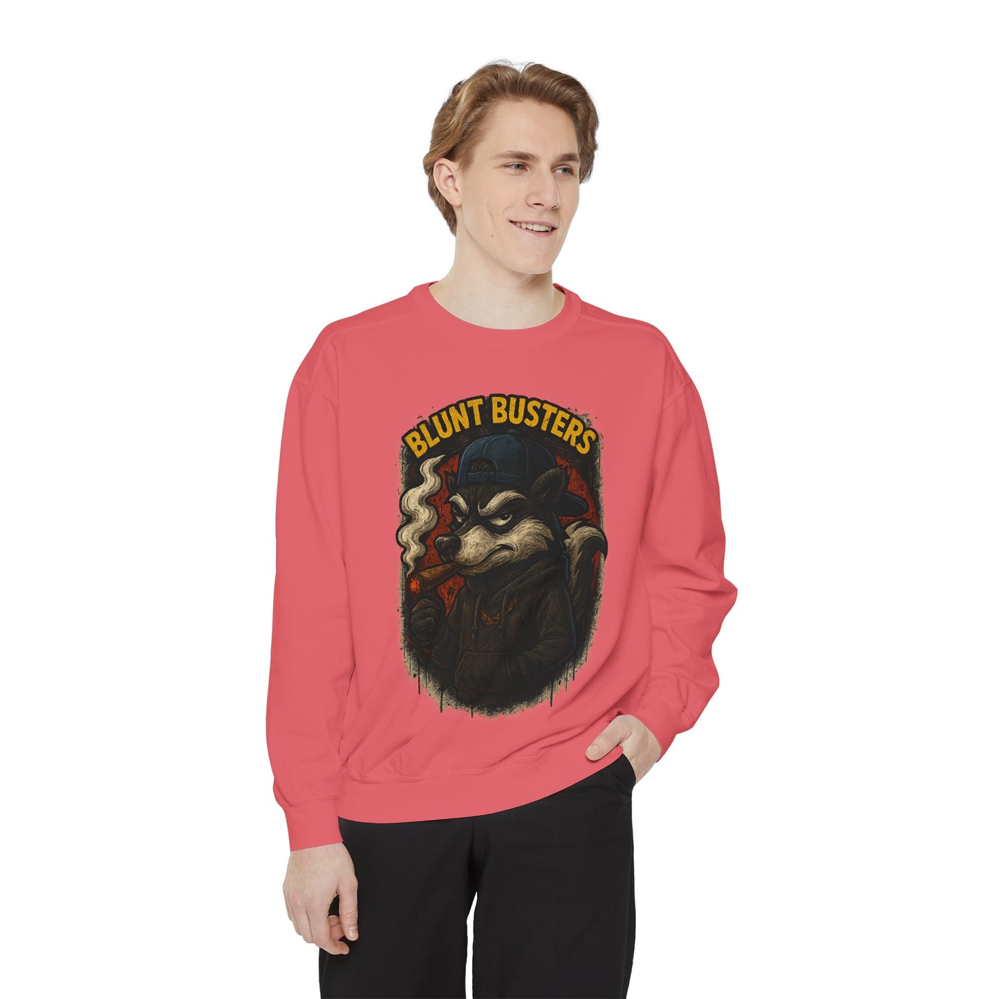 Blunt Busters Unisex Garment-Dyed Sweatshirt - Cozy, Unique Graphic Sweatshirt for Casual Style, Perfect for Gifts, Streetwear, Fall [...]