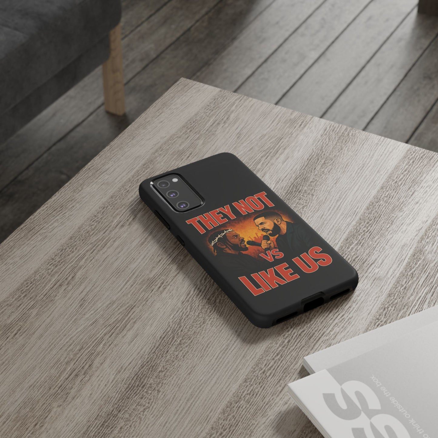"Tough phone case, durable iPhone cover with funny design, perfect gift for Drake fans.