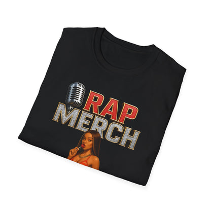 Rap Merch Unisex Softstyle T-Shirt - Fun Hip Hop Graphic Tee, Music Lover Gift, Concert Apparel, Casual Wear, Streetwear Fashion