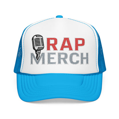 Embroidered Foam Trucker Hat | Retro Rap Merch Cap, Casual Outdoor Gear, Gift for Music Lovers, Streetwear Accessory