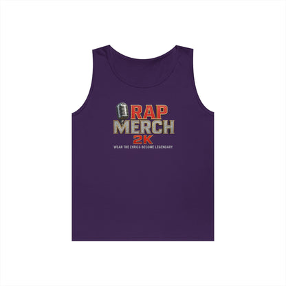 Rap Merch Unisex Heavy Cotton Tank Top | Comfortable Music Apparel, Gift for Rap Fans, Casual Wear, Summer Top, Concert Outfit