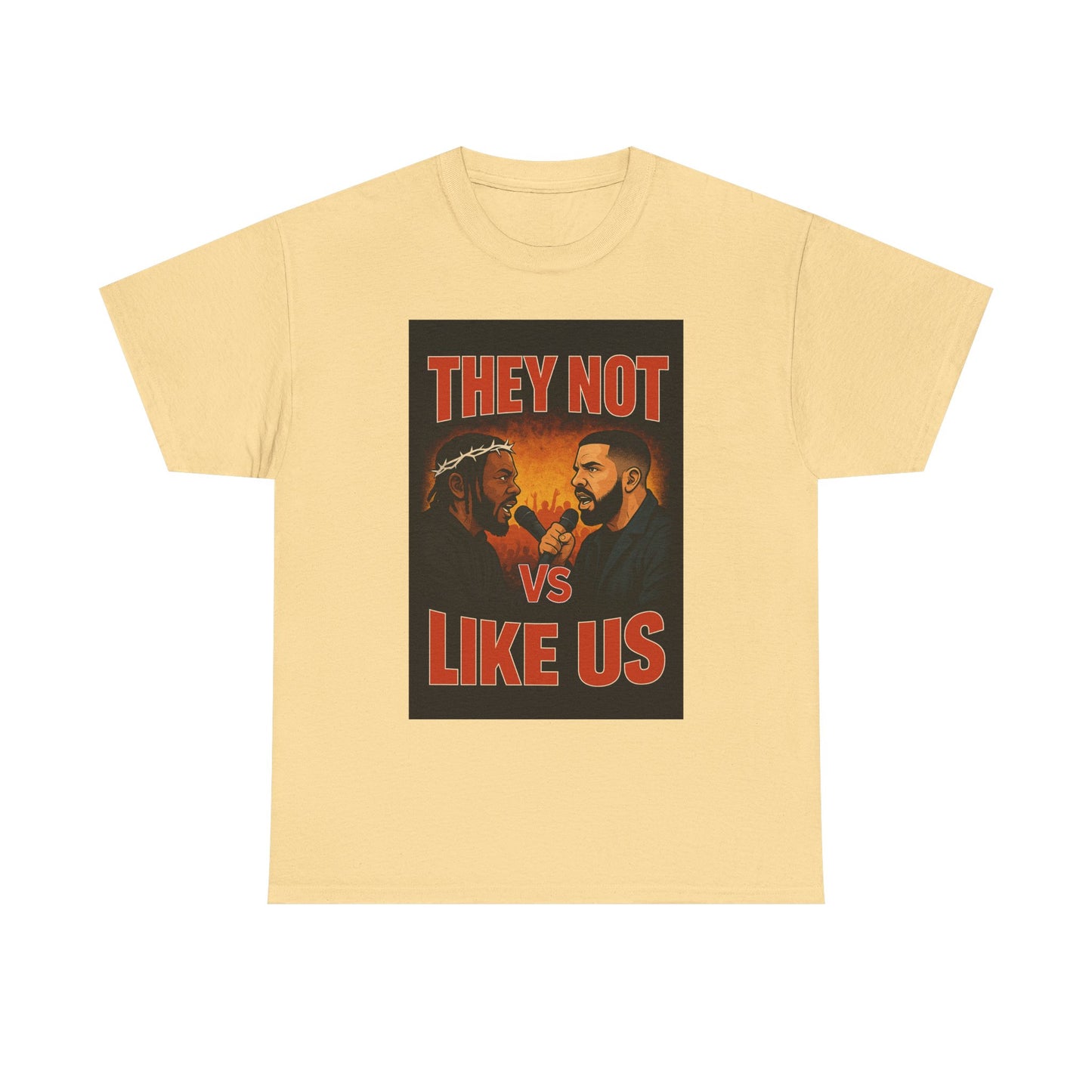 Unisex Graphic Tee - They Not Vs Like Us, Funny T-Shirt, Hip Hop Style, Gift for Music Lovers, Casual Wear, Streetwear