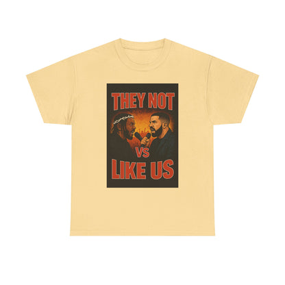 Unisex Graphic Tee - They Not Vs Like Us, Funny T-Shirt, Hip Hop Style, Gift for Music Lovers, Casual Wear, Streetwear