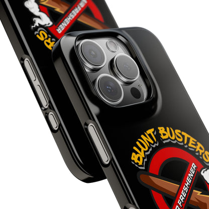 "Slim phone case with Blunt Busters design, trendy protective accessory and fun gift.