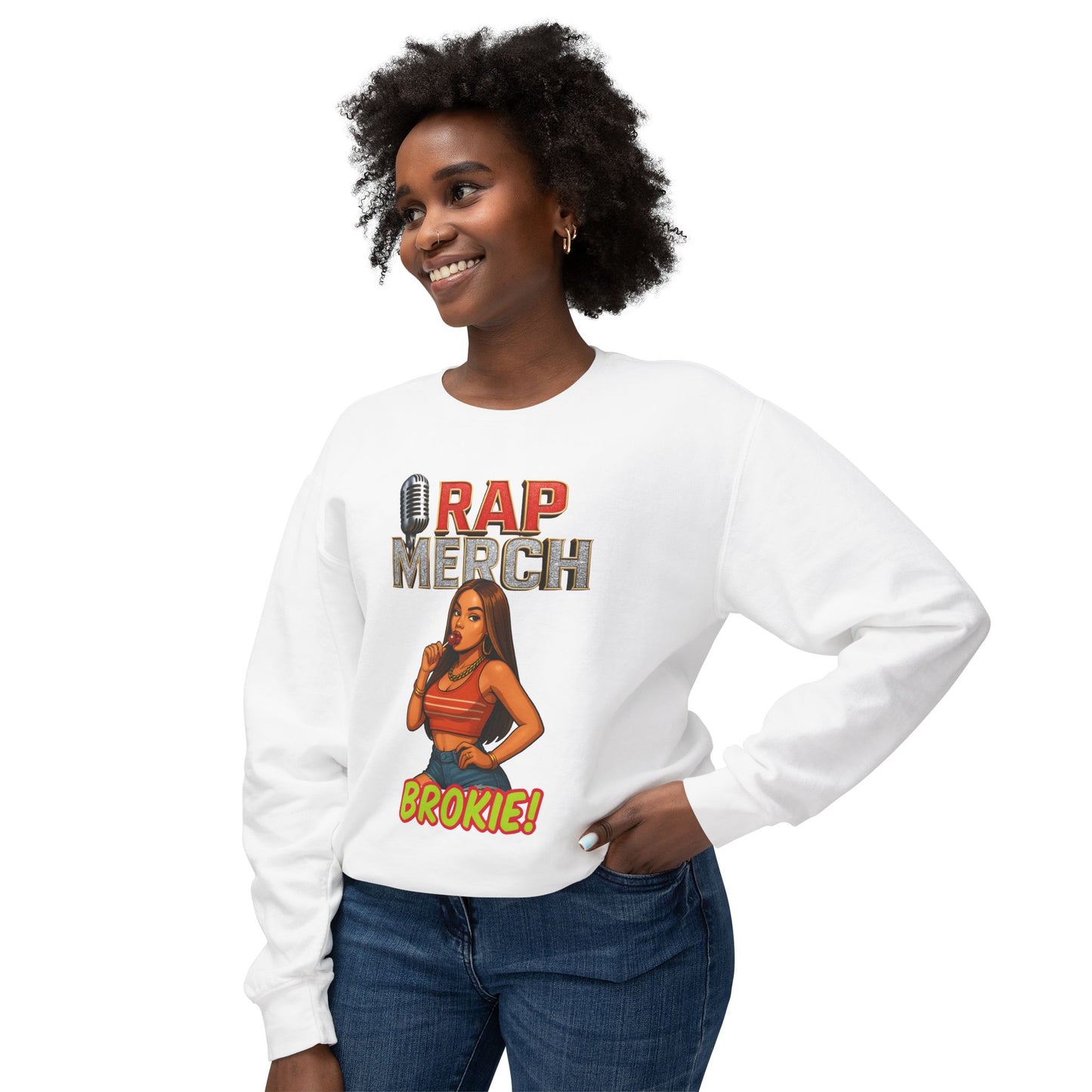 Rap Merch Unisex Crewneck Sweatshirt - Cool Hip-Hop Style, Perfect Gift for Music Lovers, Casual Streetwear, Birthday and Concert Attire