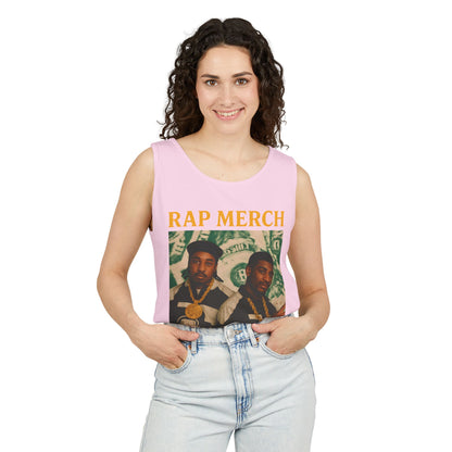 Rap Merch Garment-Dyed Tank Top - Unisex Music Apparel, Hip-Hop Fashion, Casual Summer Wear, Gift for Music Lovers, Festival Clothing