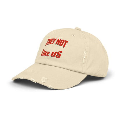 “Unisex Distressed Cap  Bold Statement Streetwear Hat