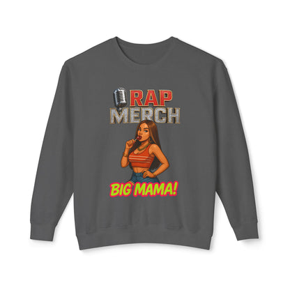 Big Mama Rap Merch Crewneck Sweatshirt, Unisex Lightweight Hoodie, Hip Hop Apparel, Music Lover Gift, Streetwear Fashion