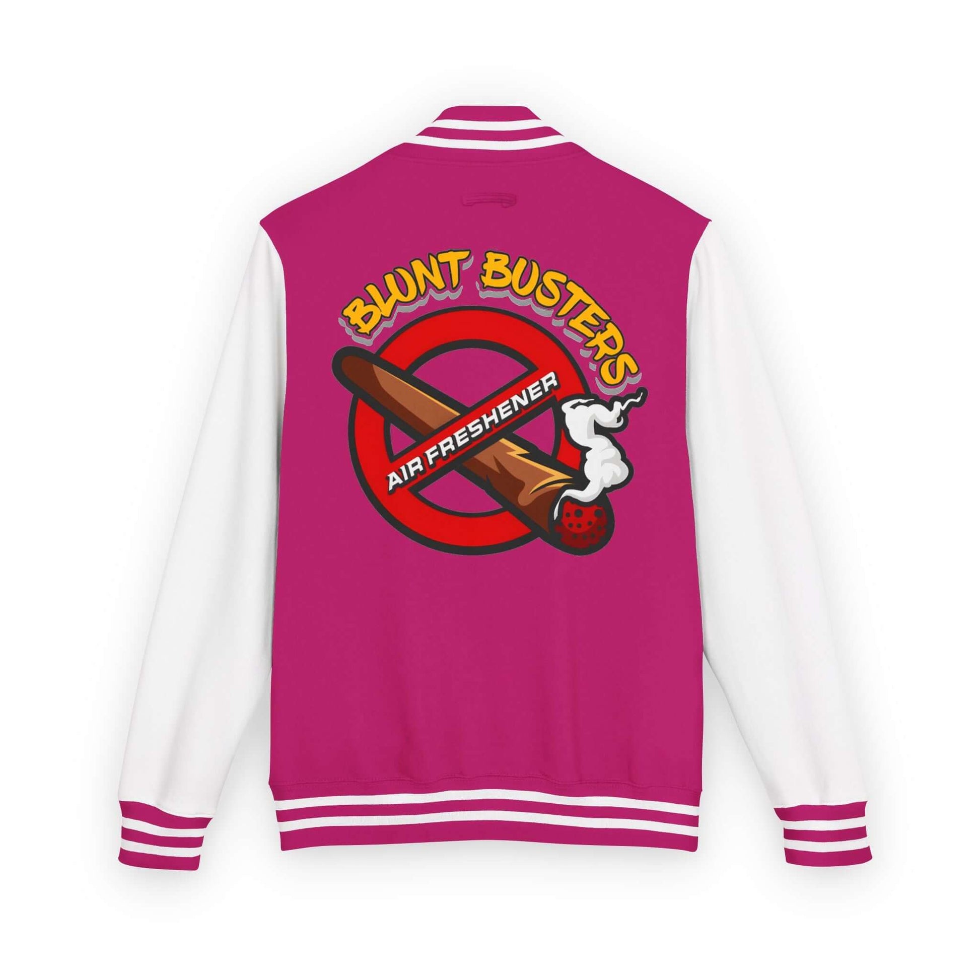 Trendy heavyweight varsity jacket for everyday streetwear Casual varsity jacket featuring unique air freshener design