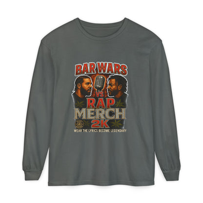 Bar Wars Long Sleeve T-Shirt for Casual Wear, Hipster Gift, Streetwear Style, Unisex Fashion, Graphic Tees, Blunt Busters Design