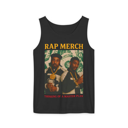 Rap Merch Garment-Dyed Tank Top - Unisex Music Apparel, Hip-Hop Fashion, Casual Summer Wear, Gift for Music Lovers, Festival Clothing