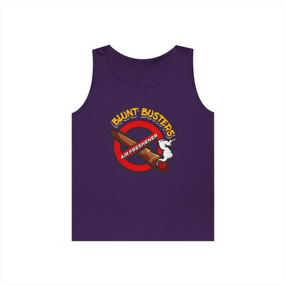 "Blunt Busters unisex heavy cotton tank top, fun summer tee for parties, festivals, and casual wear."