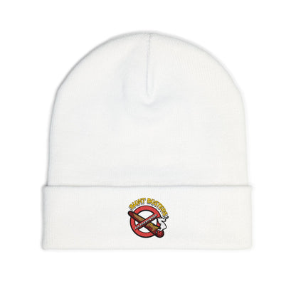 Fun embroidered knit beanie stylish winter hat for friends