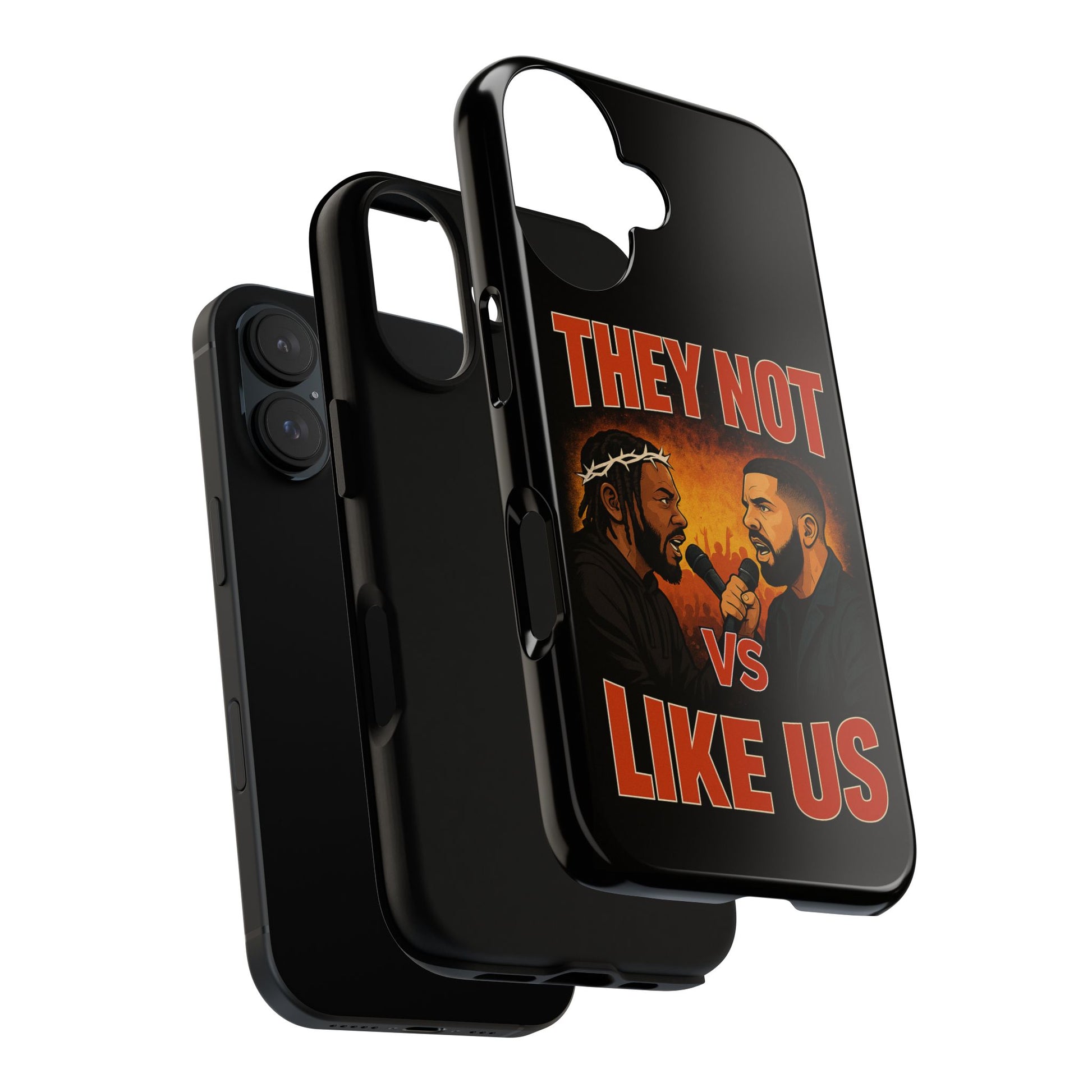 "Tough phone case, durable iPhone cover with funny design, perfect gift for Drake fans.