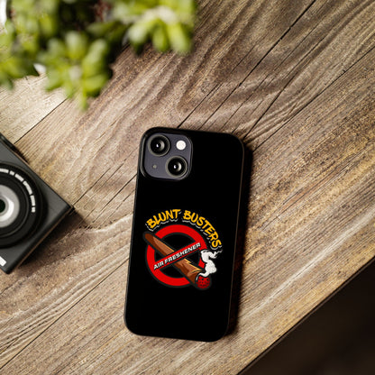 "Slim phone case with Blunt Busters design, trendy protective accessory and fun gift.