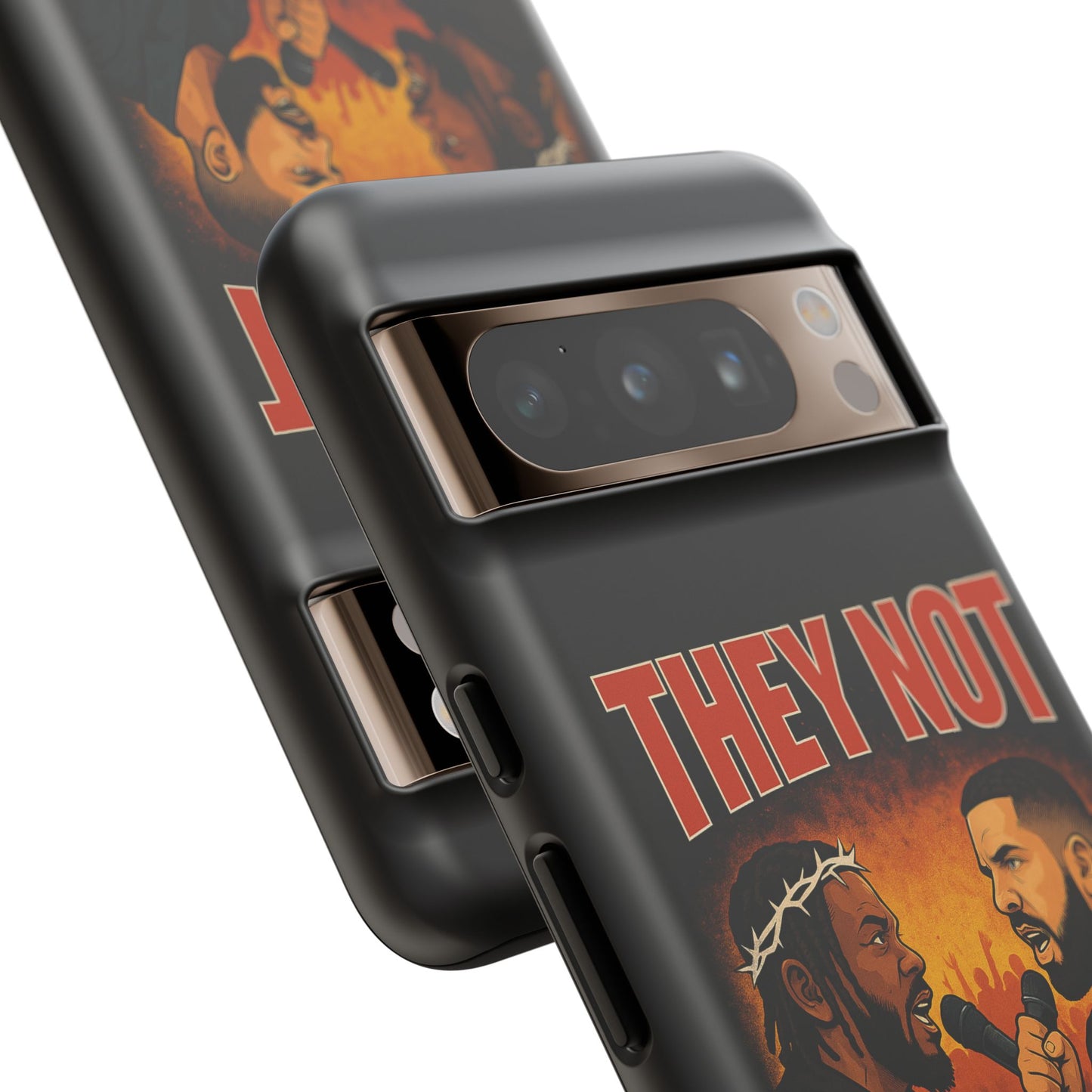 "Tough phone case, durable iPhone cover with funny design, perfect gift for Drake fans.