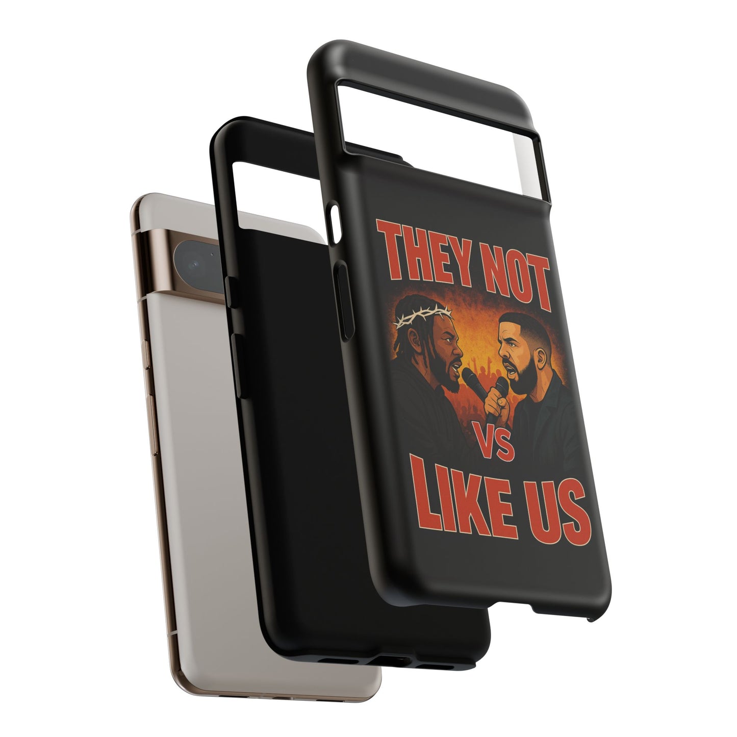 "Tough phone case, durable iPhone cover with funny design, perfect gift for Drake fans.