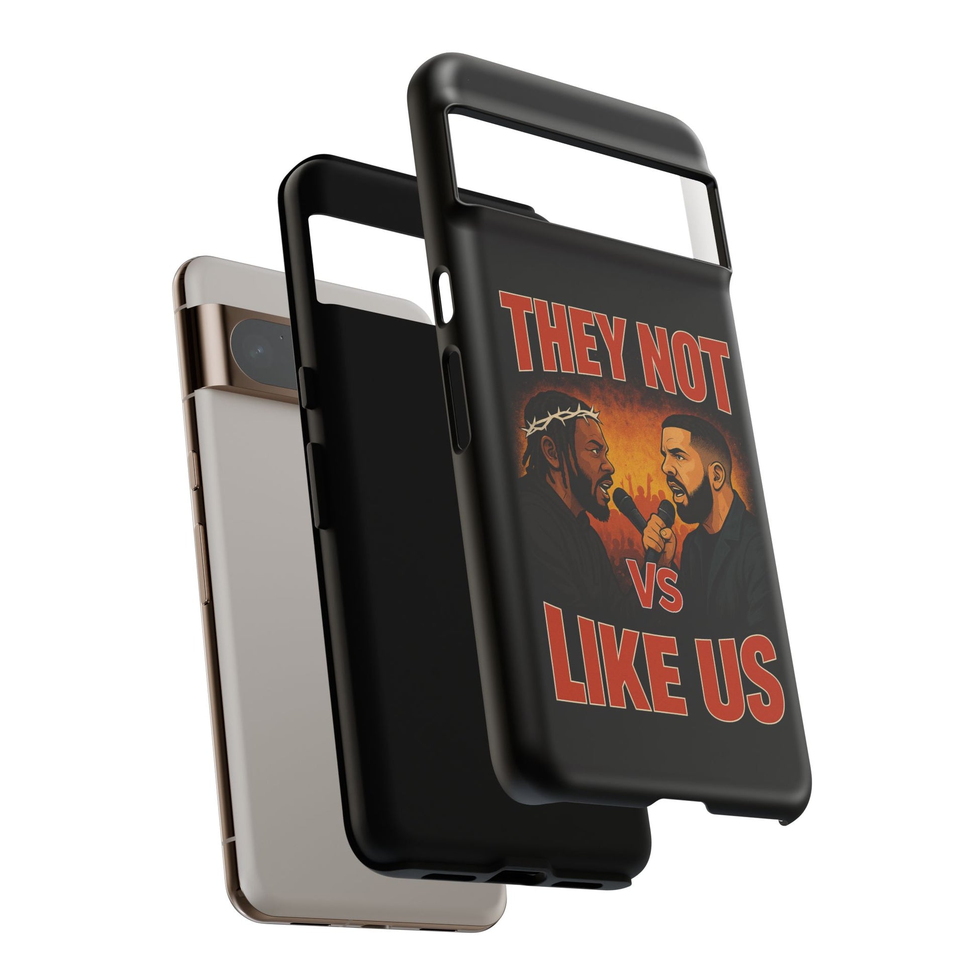 "Tough phone case, durable iPhone cover with funny design, perfect gift for Drake fans.
