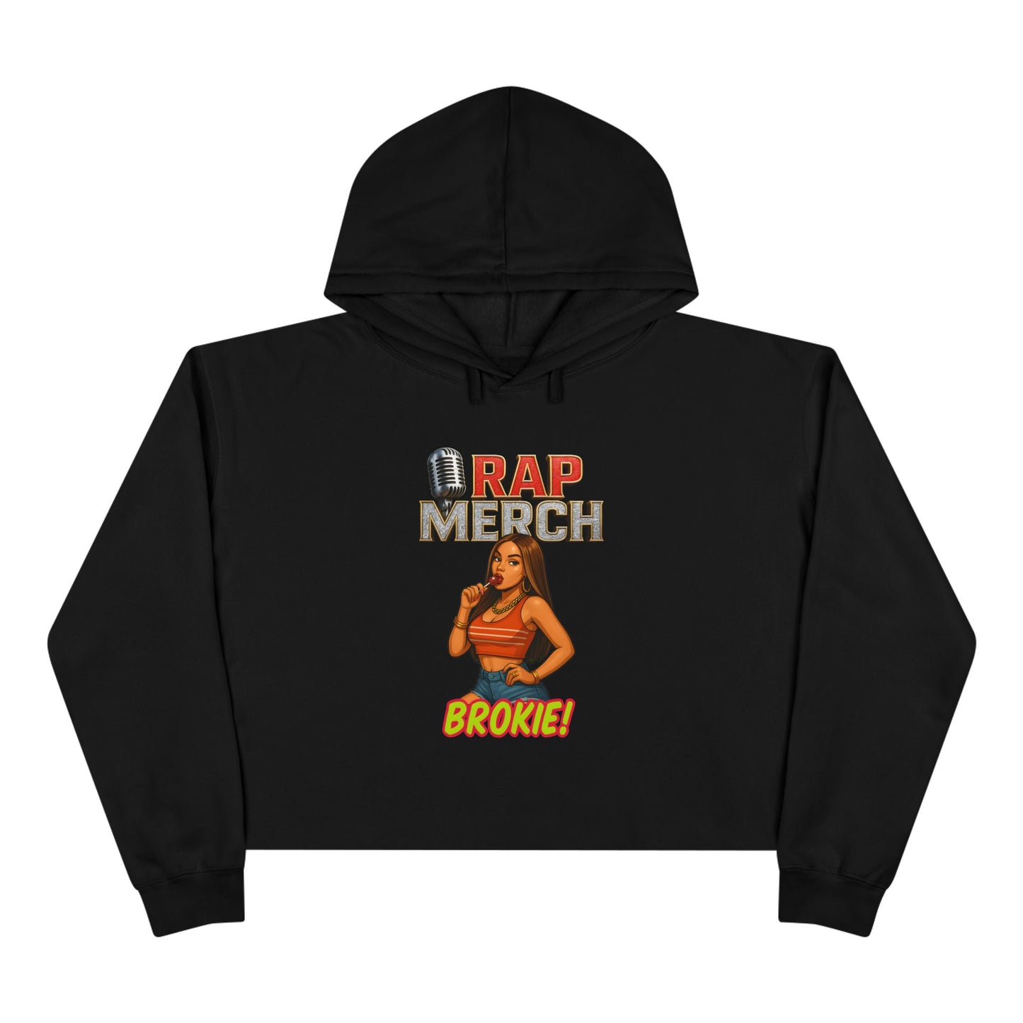 Rap-Themed Crop Hoodie, Cool Casual Hoodie, Music Lover Gift, Trendy Streetwear, Unique Graphic Sweatshirt, Everyday Comfort Wear