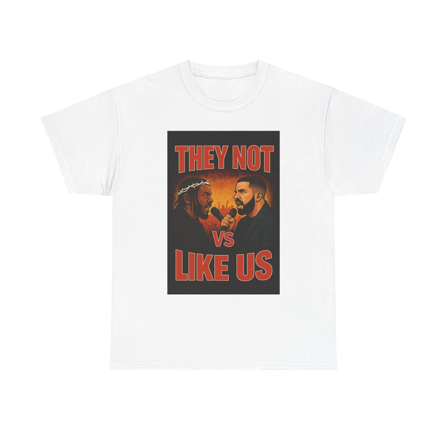 Unisex Graphic Tee - They Not Vs Like Us, Funny T-Shirt, Hip Hop Style, Gift for Music Lovers, Casual Wear, Streetwear