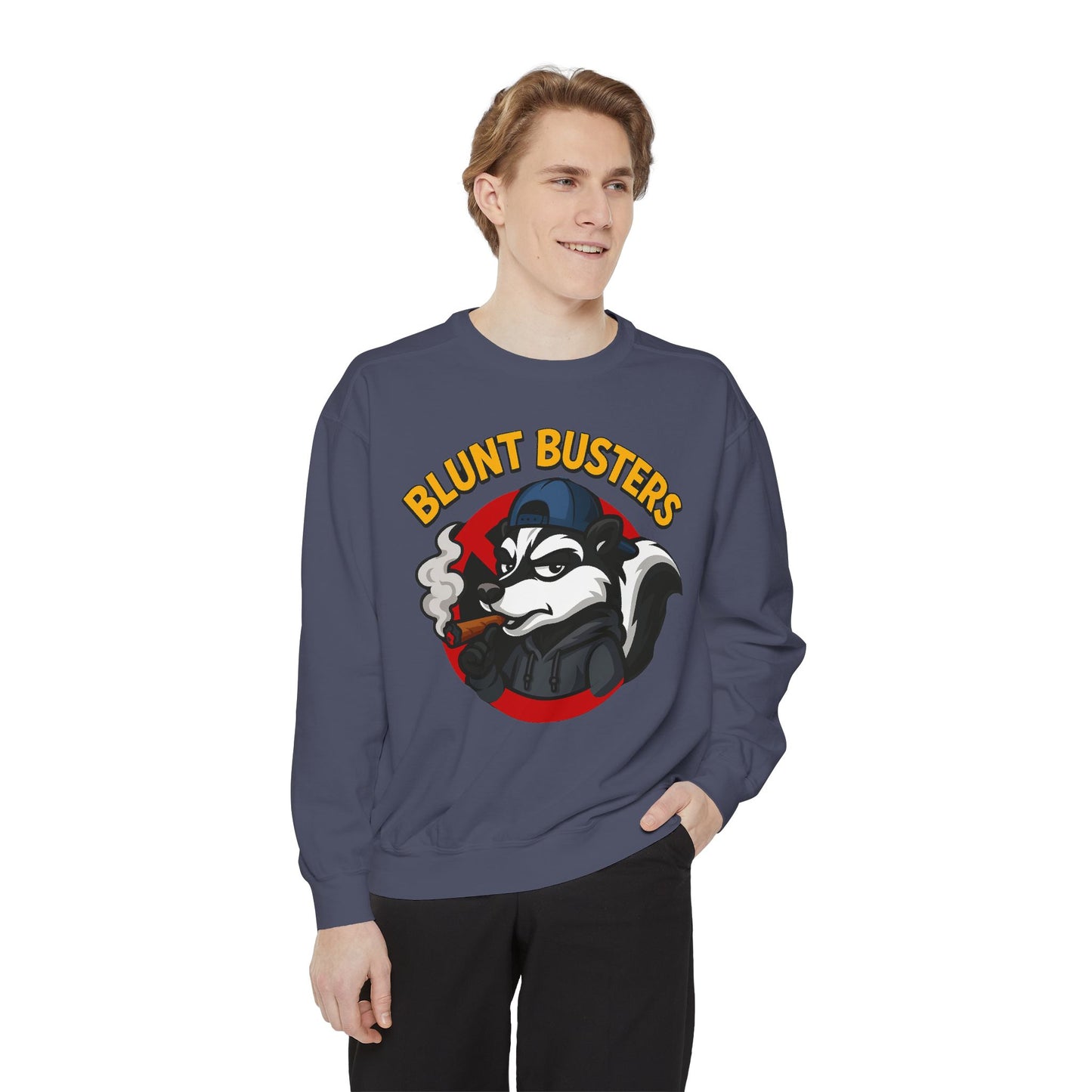 Blunt Busters Unisex Garment-Dyed Sweatshirt - Cozy, Unique Graphic Sweatshirt for Casual Style, Perfect for Gifts, Streetwear, Fall [...]
