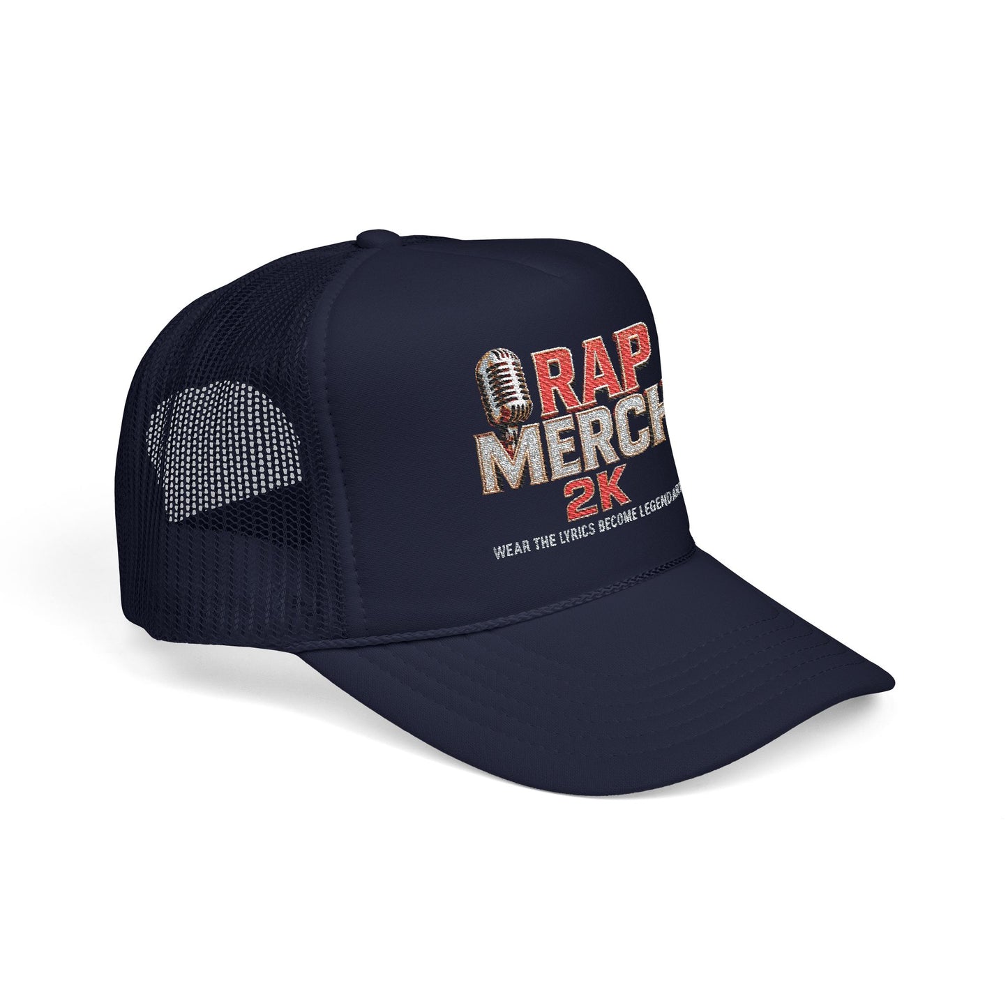 Rap Merch 2K Foam Trucker Hat | Embroidered Snapback Cap, Music Lover Gift, Hip-Hop Fashion, Street Style Accessory, Unique Headwear