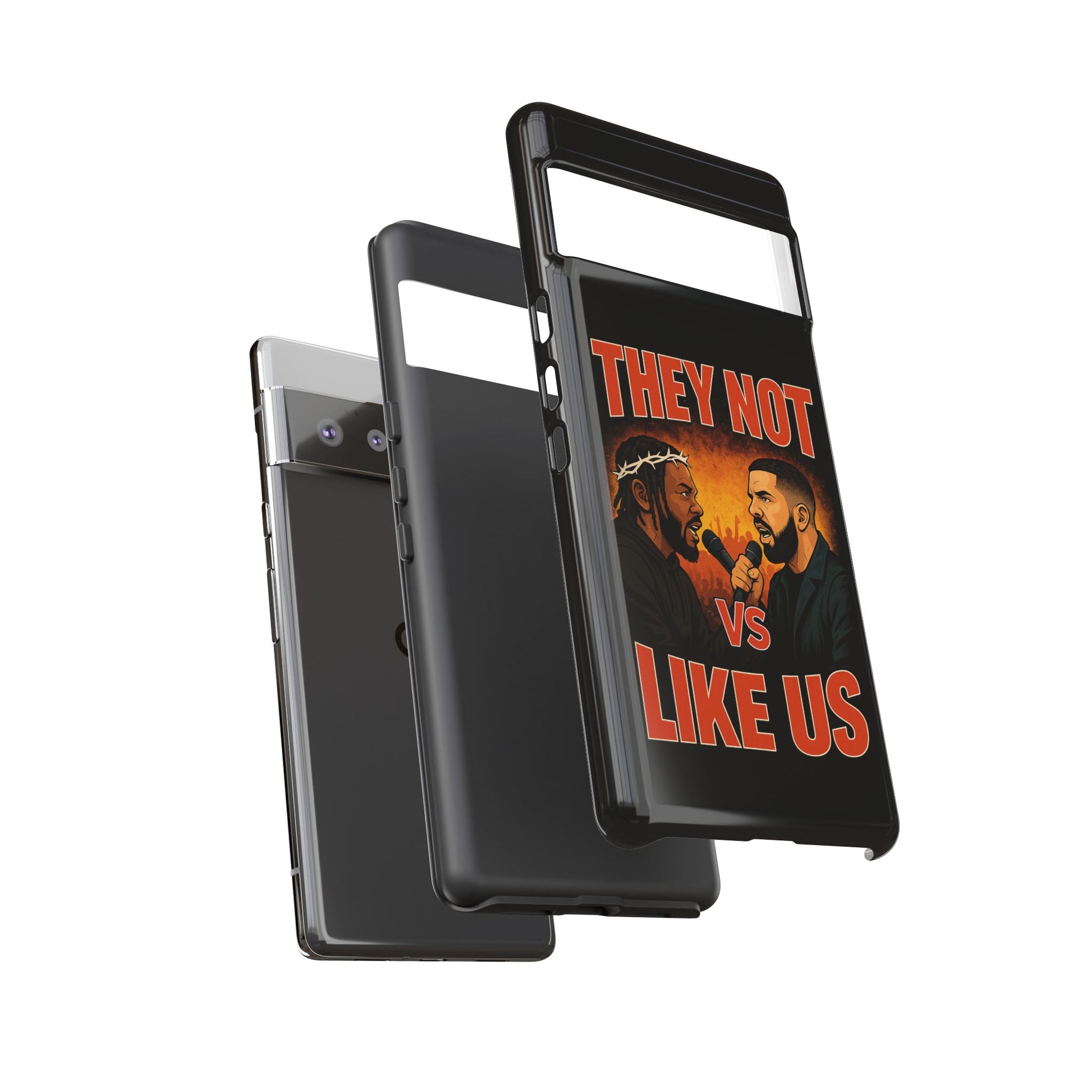 "Tough phone case, durable iPhone cover with funny design, perfect gift for Drake fans.