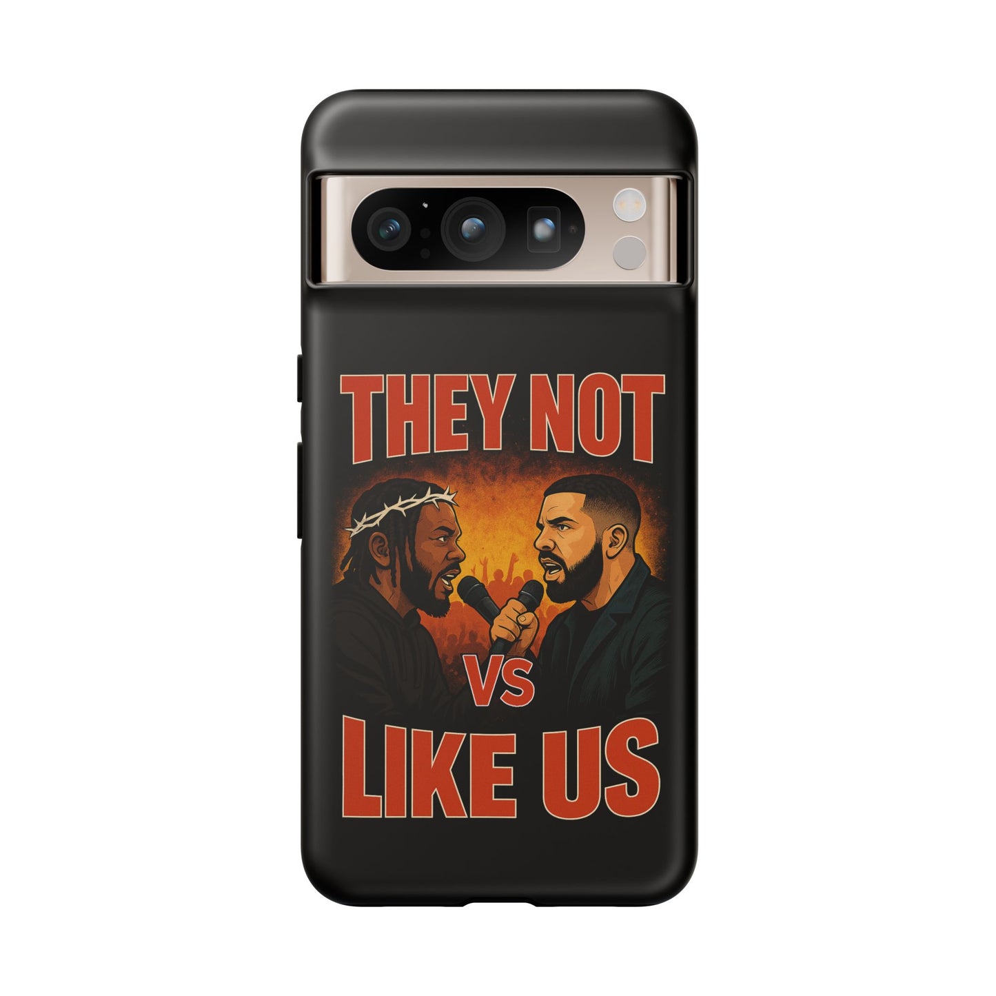 "Tough phone case, durable iPhone cover with funny design, perfect gift for Drake fans.