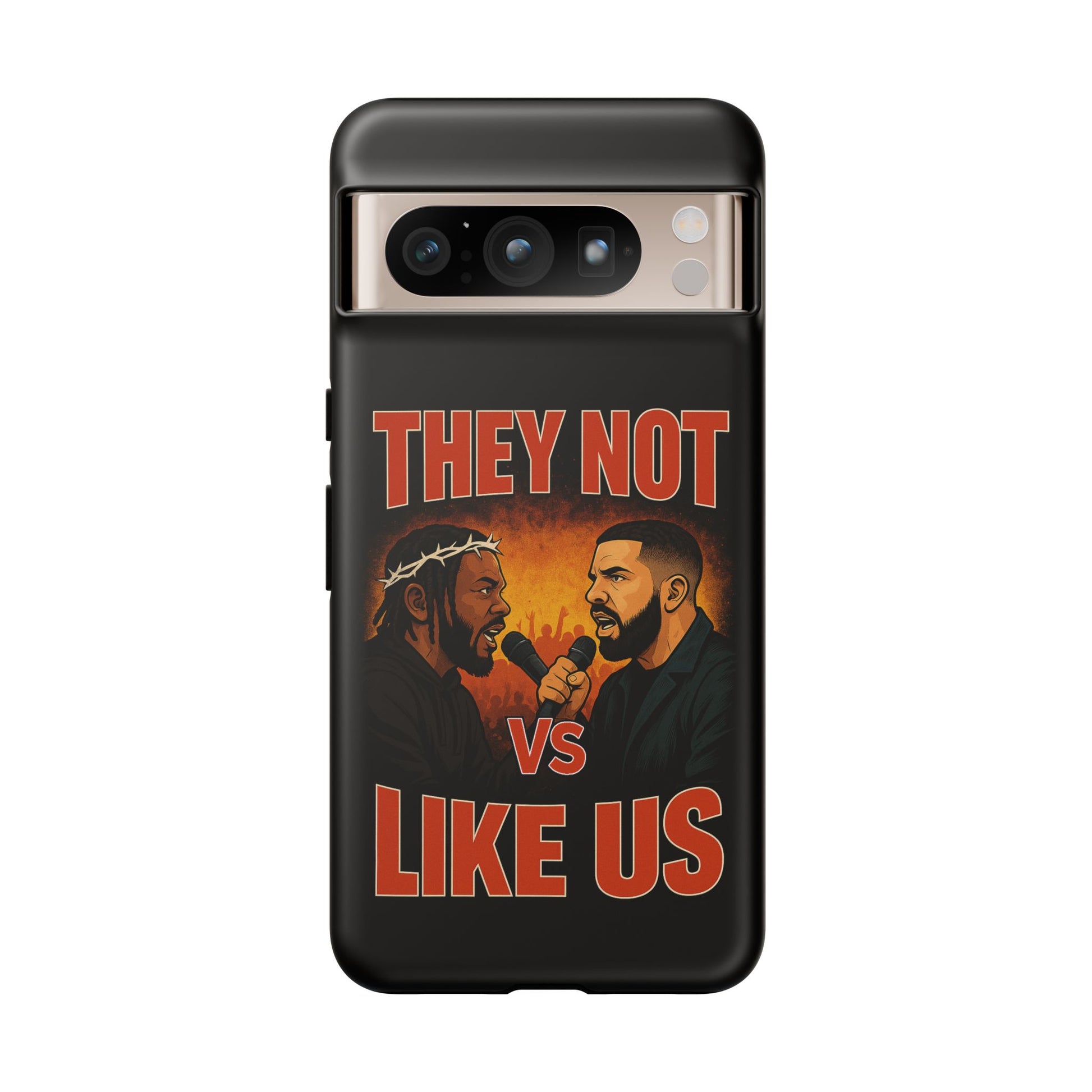 "Tough phone case, durable iPhone cover with funny design, perfect gift for Drake fans.