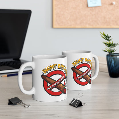 "Ghostbusters humor ceramic mug, funny coffee cup for fans, Halloween, or birthdays.