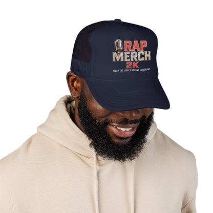 Rap Merch 2K Foam Trucker Hat | Embroidered Snapback Cap, Music Lover Gift, Hip-Hop Fashion, Street Style Accessory, Unique Headwear