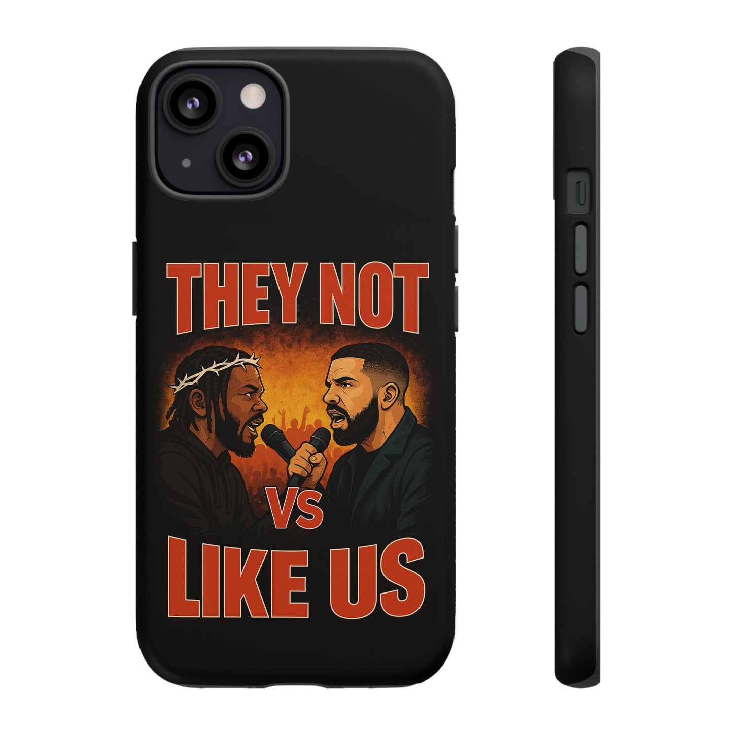 "Tough phone case, durable iPhone cover with funny design, perfect gift for Drake fans.