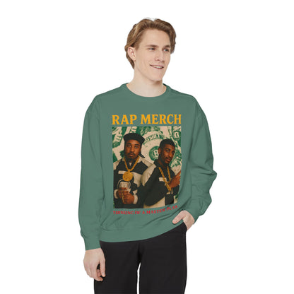Rap Merch Unisex Garment-Dyed Sweatshirt, Cool Streetwear, Gift for Hip-Hop Fans, Casual Wear, Music Lover's Apparel