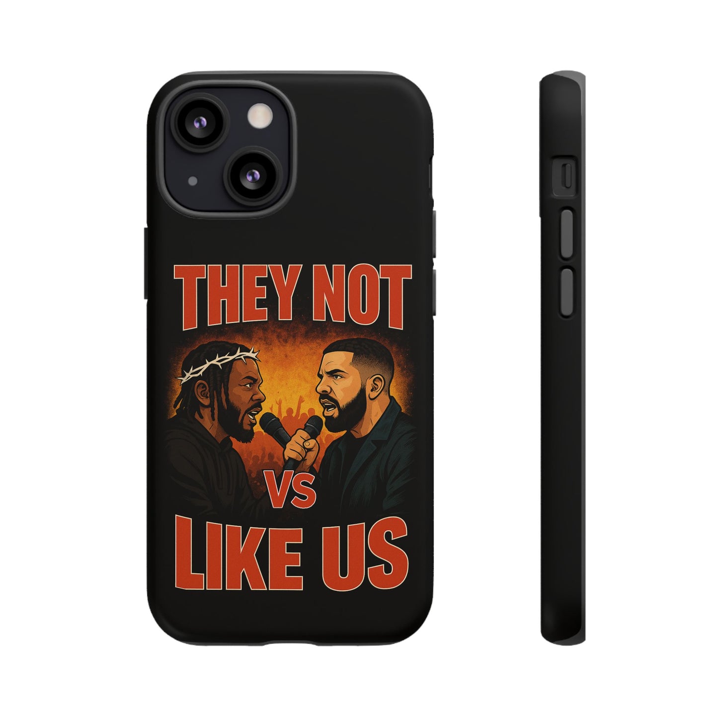 "Tough phone case, durable iPhone cover with funny design, perfect gift for Drake fans.