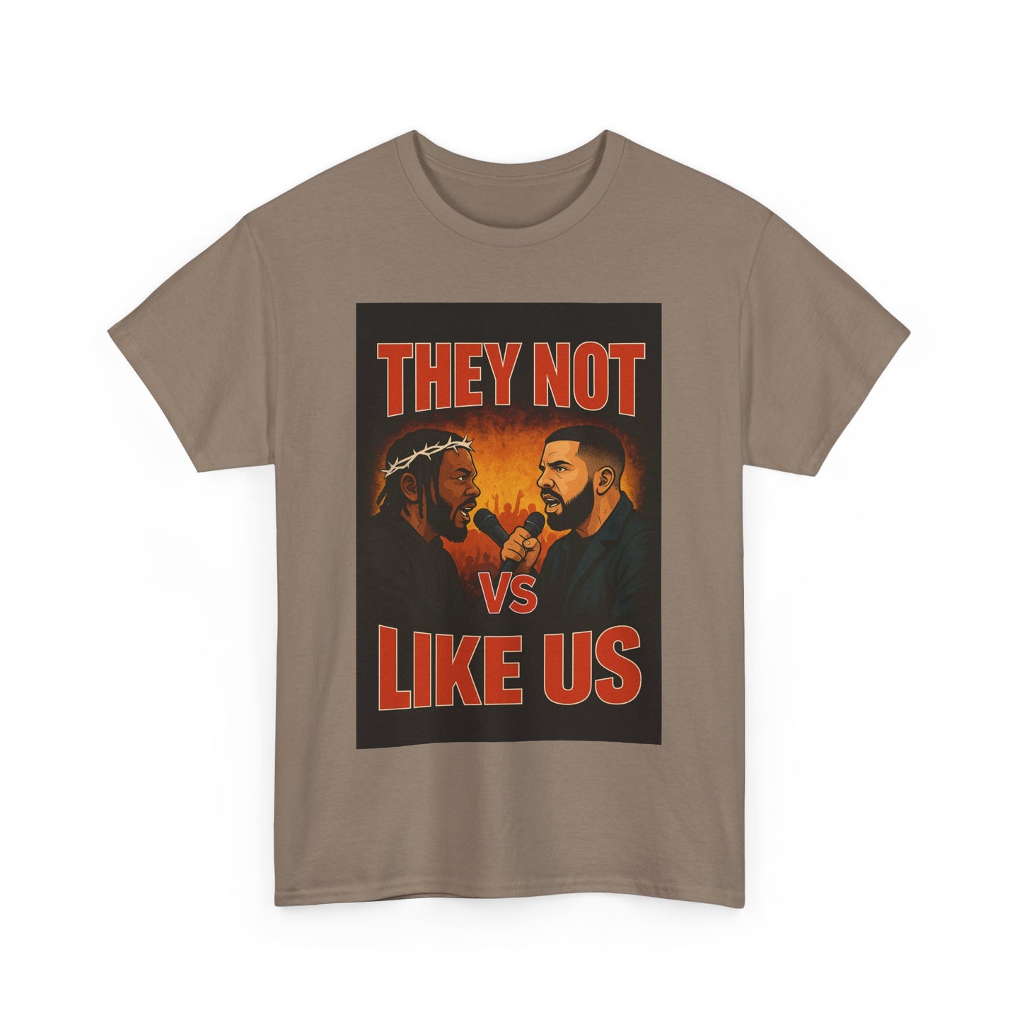 Unisex Graphic Tee - They Not Vs Like Us, Funny T-Shirt, Hip Hop Style, Gift for Music Lovers, Casual Wear, Streetwear