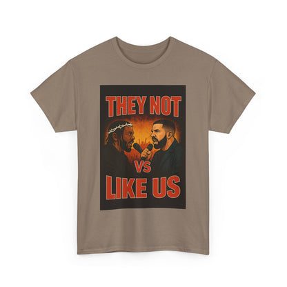 Unisex Graphic Tee - They Not Vs Like Us, Funny T-Shirt, Hip Hop Style, Gift for Music Lovers, Casual Wear, Streetwear
