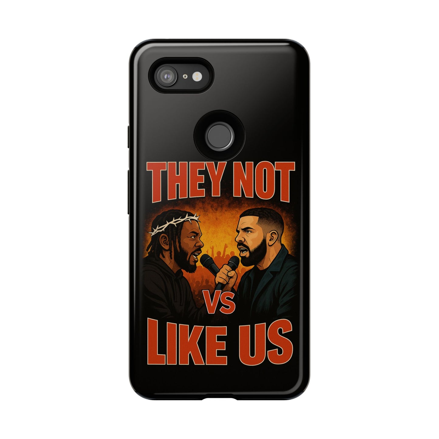 "Tough phone case, durable iPhone cover with funny design, perfect gift for Drake fans.