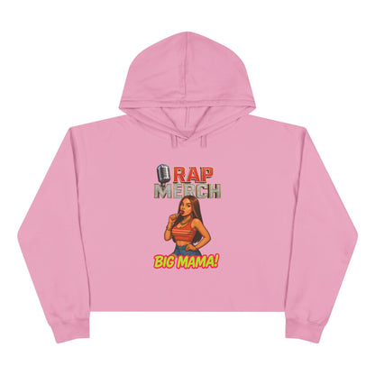 Rap Merch Crop Hoodie - Big Mama Design, Hip-Hop Fashion, Stylish Streetwear, Gift for Music Lovers, Summer Outfit