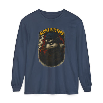 Retro Cartoon Long Sleeve T-Shirt for Casual Wear, Hipster Gift, Streetwear Style, Unisex Fashion, Graphic Tees, Blunt Busters Design