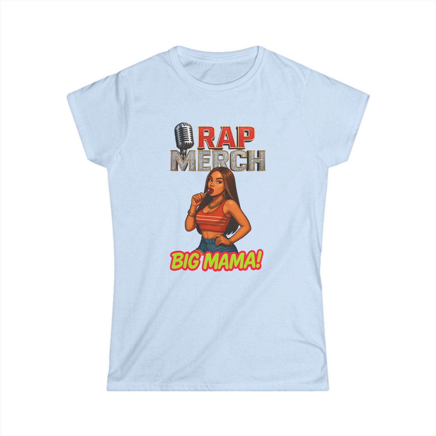 Rap Merch Women's Softstyle Tee - Big Mama Graphic Tee, Hip Hop Fashion, Gift for Music Lovers, Casual Chic Style, Birthday Gift
