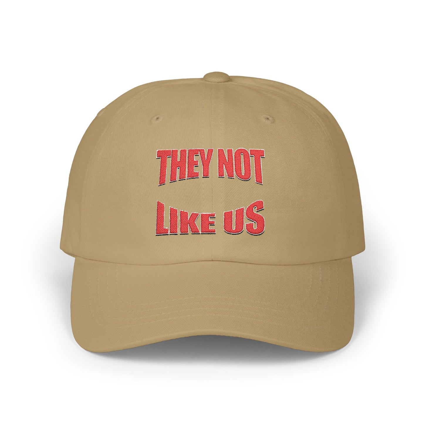 Classic Dad Cap with 'They Not Like Us' Embroidery, Trendy Hat, Adjustable Cap, Fashion Accessory, Gift for Him, Casual Style