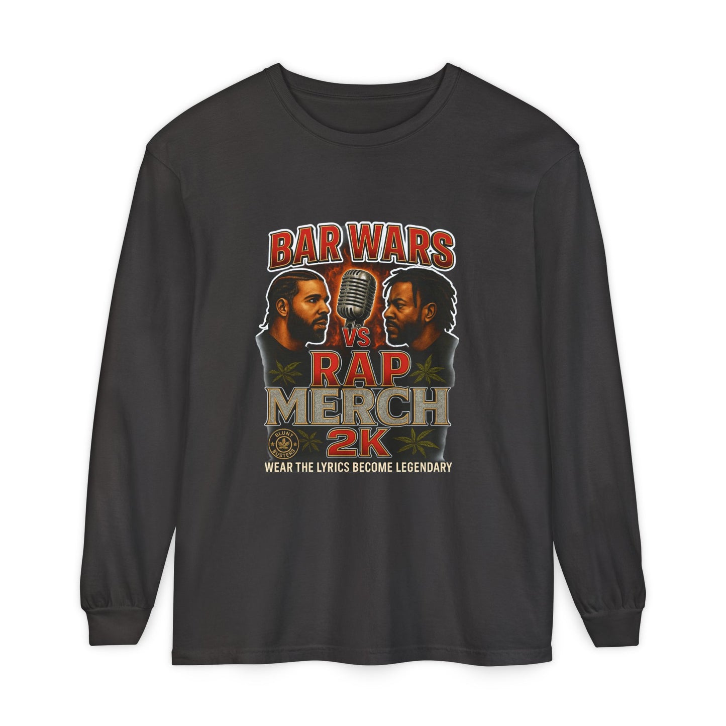Bar Wars Long Sleeve T-Shirt for Casual Wear, Hipster Gift, Streetwear Style, Unisex Fashion, Graphic Tees, Blunt Busters Design